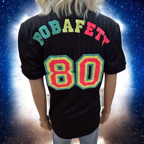 Adidas Star Wars Bobafett Jersey Black Multicolor Rare Small - Picture 3 of 10